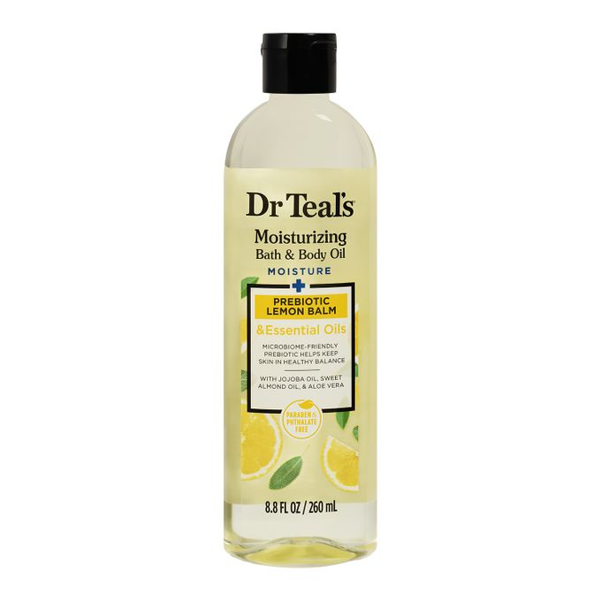 Dr Teal's Bath & Body Oil, Prebiotic Lemon Balm, 260ml