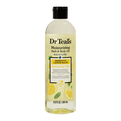 Dr Teal's Bath & Body Oil, Prebiotic Lemon Balm, 260ml