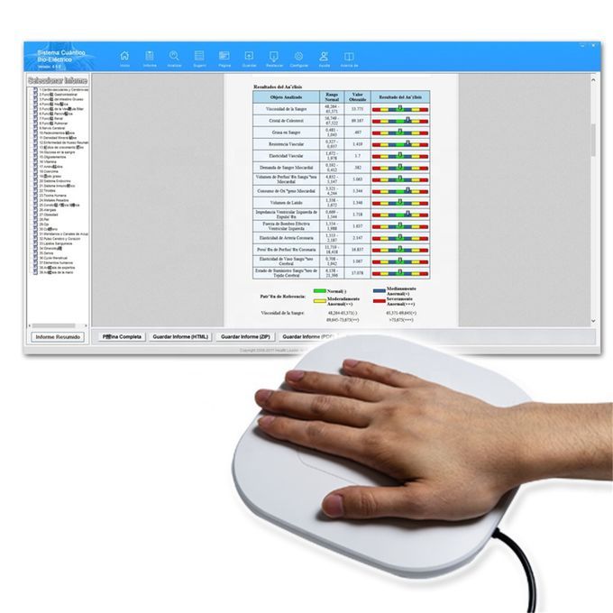 Quantum Resonance Magnetic Analyzer Health Test Palm Touch