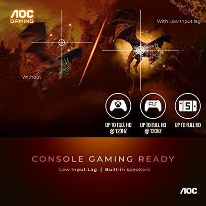 AOC C27G2Z 27" Curved Frameless Ultra-Fast Gaming Monitor, FHD 1080p, 0.5ms 240Hz, FreeSync, 2x HDMI 2.0, 1x Display Port, Height Adjustable, Xbox PS5 Switch Ready, 3-Year Zero-Bright-Dot