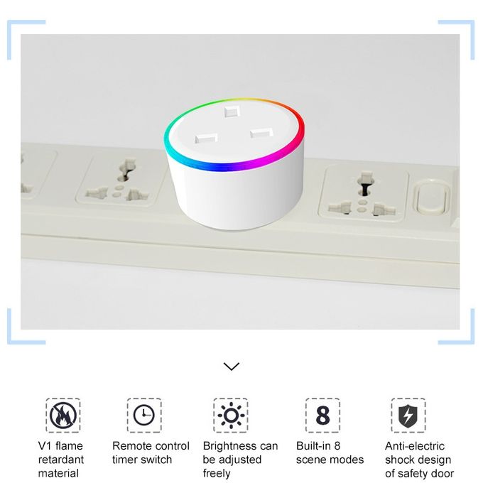 10A RGB Scene Light WiFi Remote Control Smart Socket
