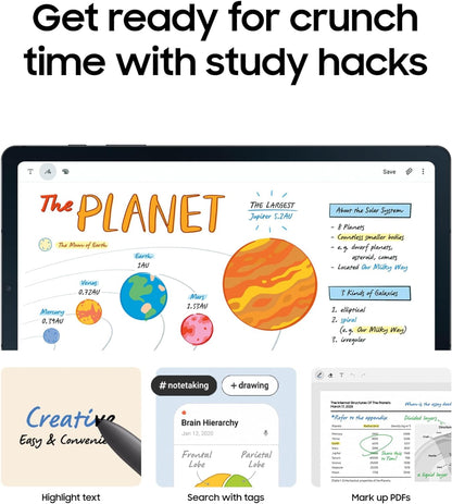 Samsung Galaxy Tab S6 Lite 10.4' 64GB WiFi Android Tablet, S Pen Included, Gaming Ready, Long Battery Life, Slim Metal Design, Expandable Storage, US Version, Oxford Gray, Amazon Exclusive