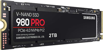 SAMSUNG 980 PRO SSD 2TB PCIe NVMe Gen 4 Gaming M.2 Internal Solid State Drive Memory Card , Maximum Speed, Thermal Control MZ-V8P2T0B/AM