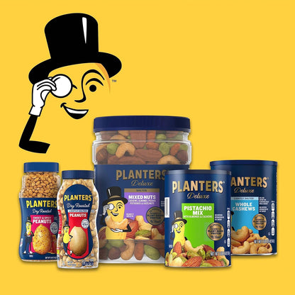 PLANTERS Sweet and Spicy Peanuts, Party Snacks, Plant-Based Protein, After School Snack, Quick Snacks for Adults, Sweet and Salty Snack Nuts, Pantry Staple, Honey Roasted Peanut, Kosher, 16oz Jar