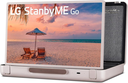 LG 27-Inch StanbyME Go Portable Smart 1080P Touch Screen (27LX5QKNA, 2023 Model), Calming Beige