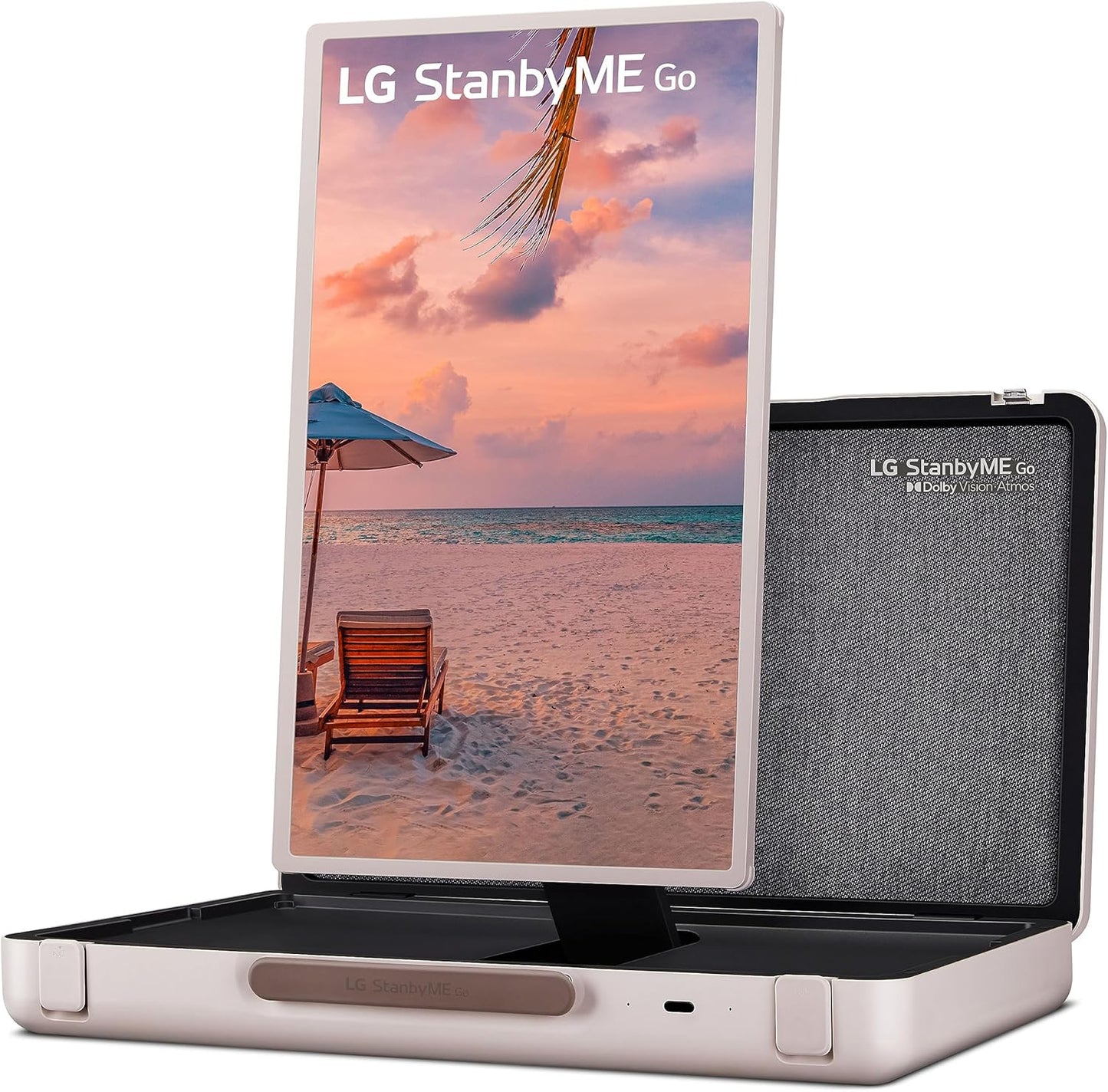 LG 27-Inch StanbyME Go Portable Smart 1080P Touch Screen (27LX5QKNA, 2023 Model), Calming Beige